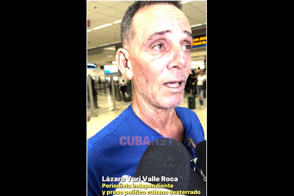 Journalist Lázaro Yuri Valle Roca left Cuba for exile in the United States on June 5 after serving nearly three years in prison. (Photo: Noticias Cubanet Cuba/YouTube)