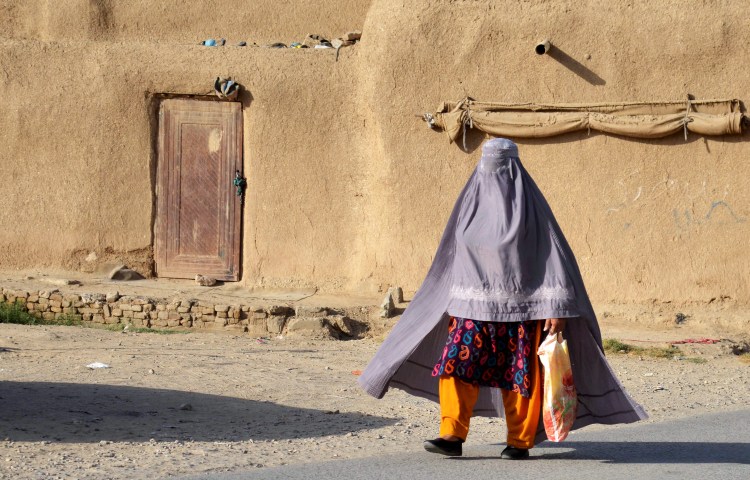 An Afghan woman in Kandahar on July 28.