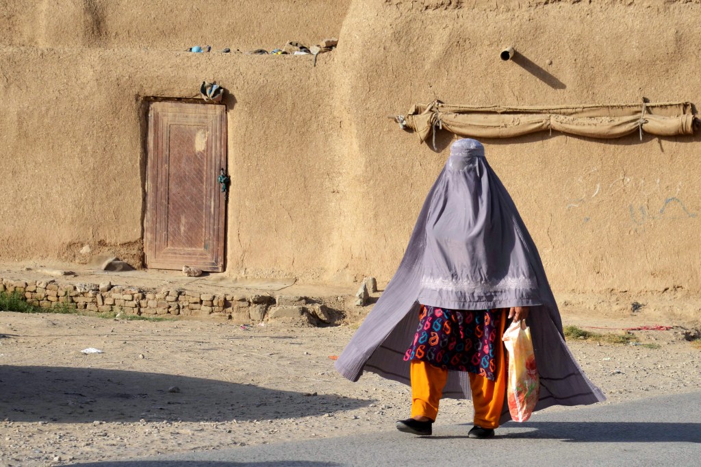 An Afghan woman in Kandahar on July 28.