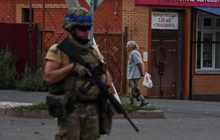 Russian authorities have opened probes into seven foreign journalists accompanying Ukrainian forces in the western town of Sudzha, seen here, in Russia’s Kursk region, on August 16, 2024. (Photo: Reuters/Yan Dobronosov)