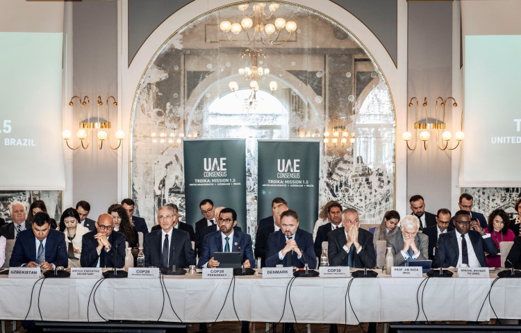 Climate ministers meet in Helsingor, Denmark, ahead of this year's climate summit COP29 in Azerbaijan. (Photo: Reuters/Ritzau Scanpix/Thomas Traasdahl)