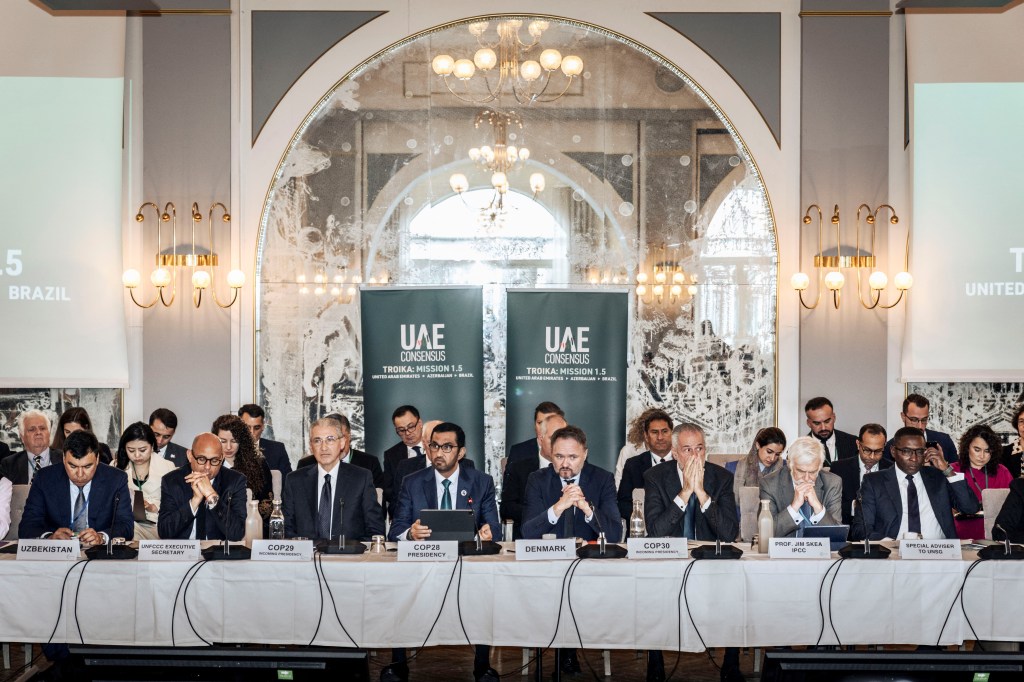 Climate ministers meet in Helsingor, Denmark, ahead of this year's climate summit COP29 in Azerbaijan. (Photo: Reuters/Ritzau Scanpix/Thomas Traasdahl)