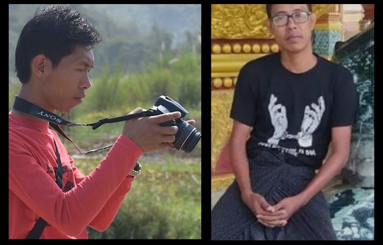 Myanmar journalists Ta Lin Maung (left) and Naung Yoe