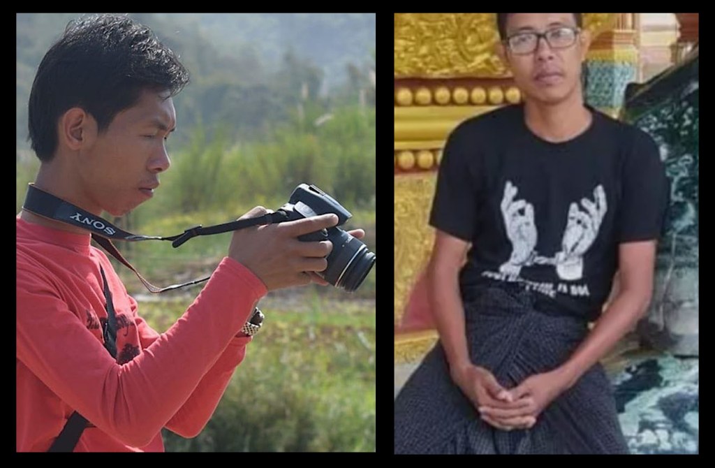 Myanmar journalists Ta Lin Maung (left) and Naung Yoe