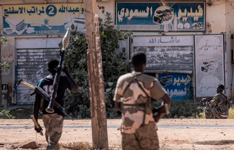 Sudanese army soldiers patrol an area in the city of Khartoum North on November 3, 2024. (Photo: AFP/Amaury Falt-Brown)