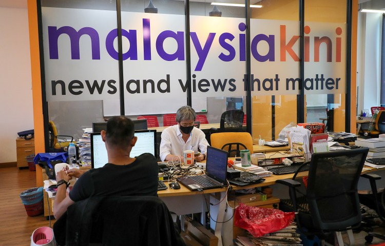 Malaysiakini's headquarters in Petaling Jaya in 2021.