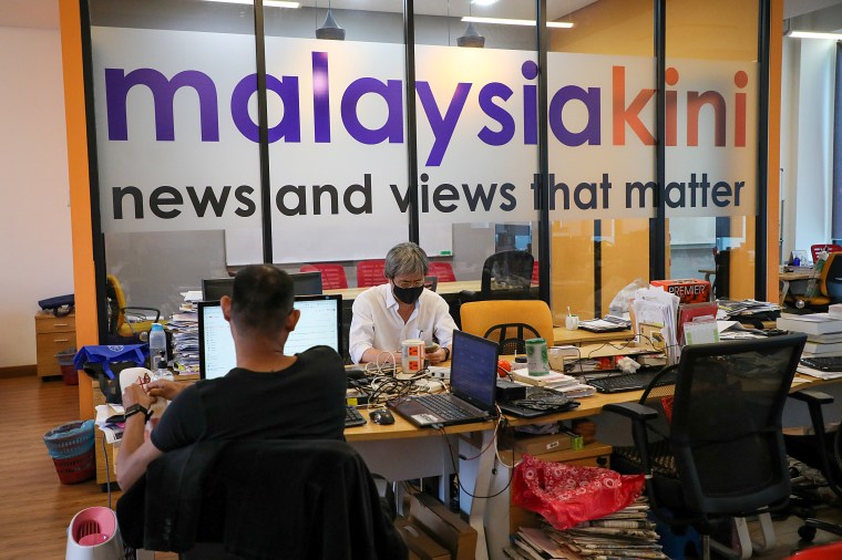 Malaysiakini's headquarters in Petaling Jaya in 2021.