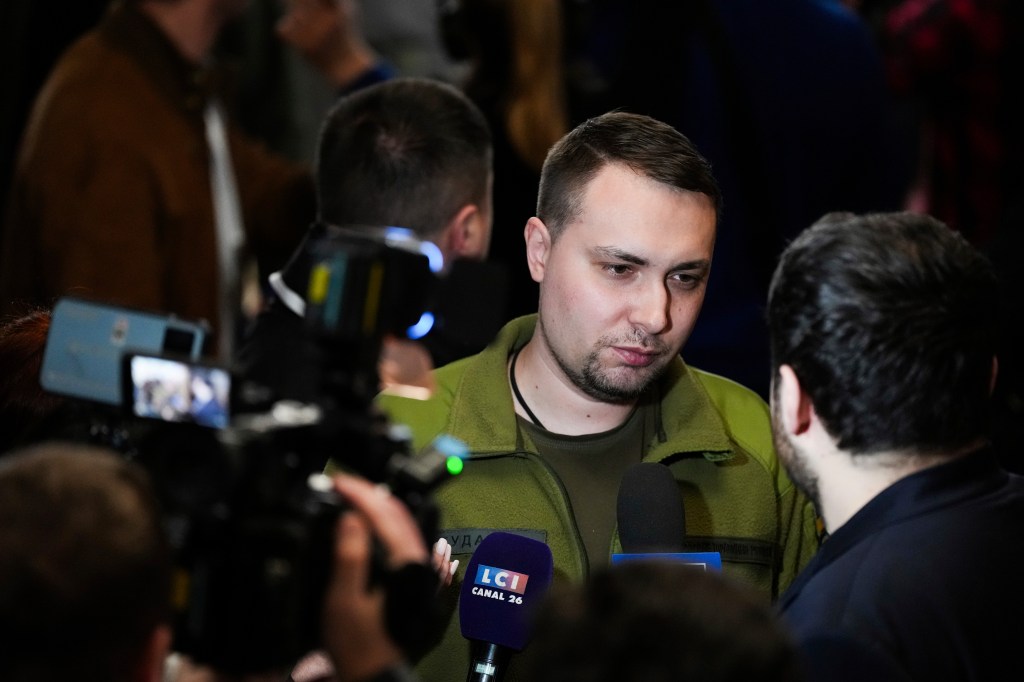 Maj. Gen. Kyrylo Budanov, head of Ukraine's military intelligence, attends the forum Ukraine 2024 in Kyiv, Ukraine, on February 25, 2024. (Photo: AP/Evgeniy Maloletka)