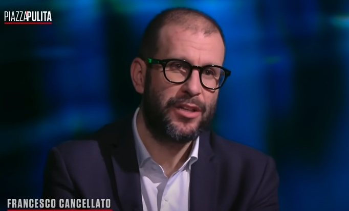 Journalist Francesco Cancellato speaks in February 2025 about his phone being targeted with Israeli-made spyware through WhatApp.