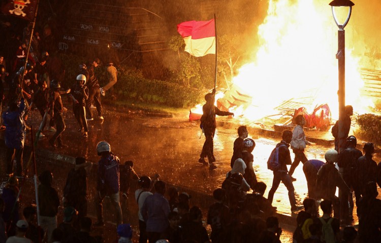 At least 16 Indonesian journalists have reported being attacked while covering nationwide protests.